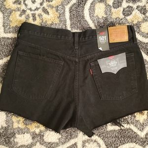 Levi's black 501 shorts